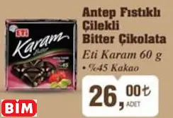 ETİ KARAM ANTEP FISTIKLI ÇİLEKLİ BİTTER ÇİKOLATA ETİ KARAM ANTEP FISTIKLI ÇİLEKLİ BİTTER ÇİKOLATA